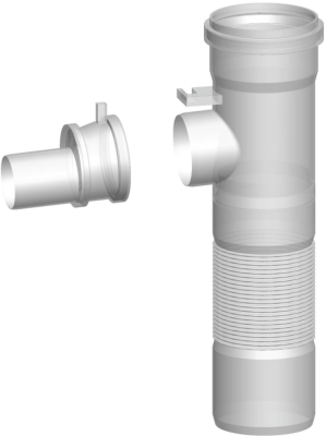 Wolf Дымоход Отвод 87° DN110 , с опорной планкой, из полипропилена