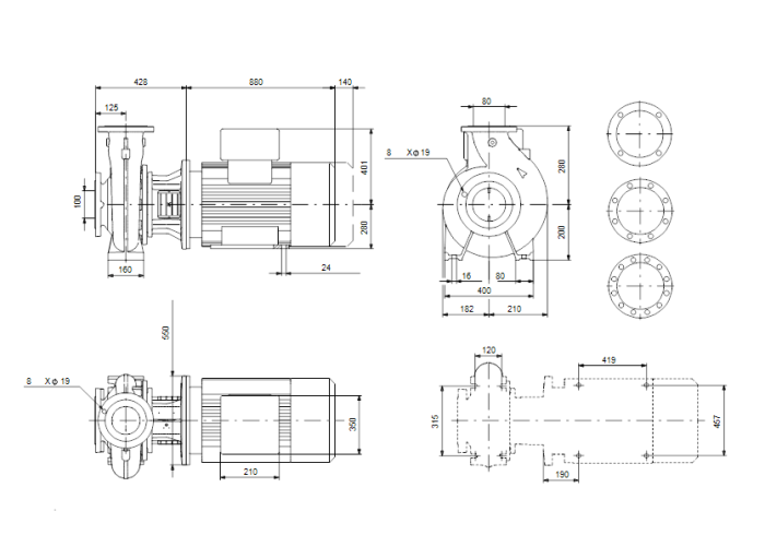 Насос для повышения давления Grundfos NB 80-250/270 AF2ABAQE  