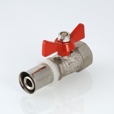 Valtec Кран шар. под пресс, рукоятка бабочка 16х1/2 вн.