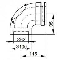 Viessmann Ревизионное колено 60/100 90 LAS (7194834)