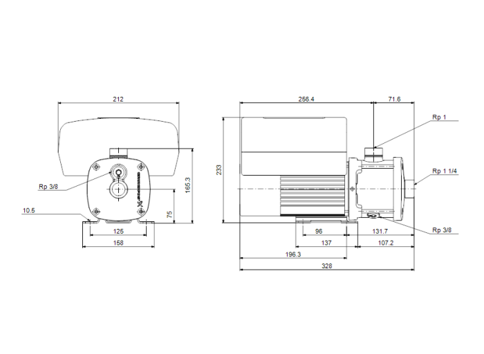 Циркуляционный насос Grundfos CME 5-2 A-R-I-E-AQQE  