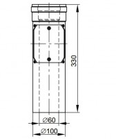 Viessmann Ревизионный элемент прямой 60/100 LAS (7194833)