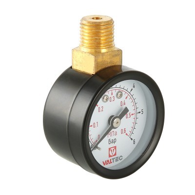 Valtec Манометр Ду 40 с верхним подключением , 1/4&quot;, 0-6 бар (для редуктора давления)