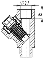Kalde фильтр (соединение муфта-штуцер) DN32  