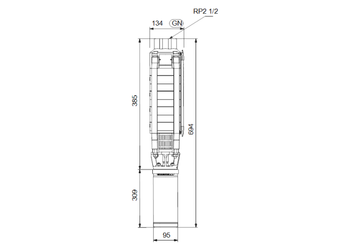 Скважинный насос Grundfos SP 17-2 (380В)  