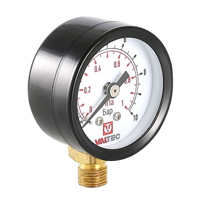 Valtec Манометр VT.TM40 Dy 40 с нижним подключением 1/8", 0-10 бар (для подпиточного клапана)  