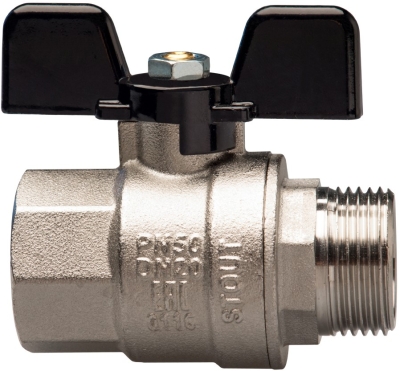 Stout Кран шаровой полнопроходной, ВР/НР, ручка бабочка 1/2