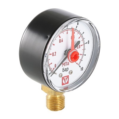 Valtec Манометр VT.TM50 Dy 50 с нижним подключением 1/4", 0-10 бар (для самоочищающегося фильтра)  