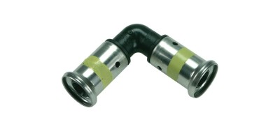 Henco Угольник 90°, ПВДФ пресс (газ), 26x26