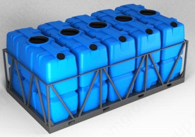 Ёмкость спецназначения Экопром SK 2000л в обрешетке кассета 5 шт