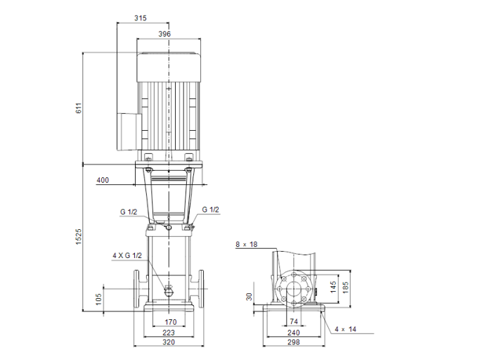Насосная станция Grundfos CR 32-14 A-F-A-V-HQQV  