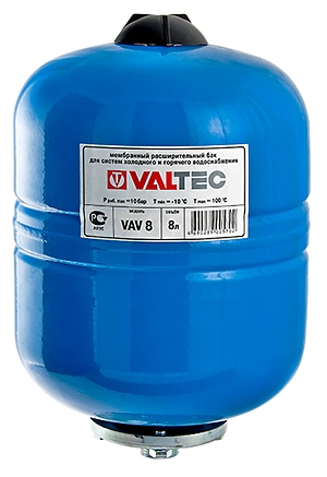 Расширительный бак Valtec Бак расш. для ГВС и ХВС 24л. СИНИЙ  
