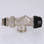 Балансировочный клапан Valtec Клапан термостатический угловой с осевым управлением, преднастройкой и дополнительным уплотнением