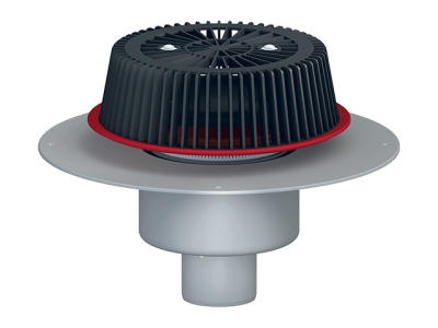 HL 62.1PSafe/1 Кровельная воронка для аварийного водостока, для ПВХ мембран, с электрообогревом U=230B, мощность 10-30Вт, DN110