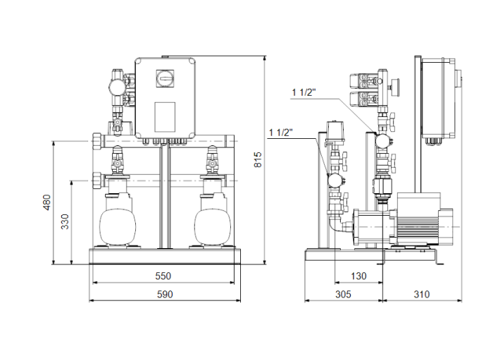 Grundfos HYDRO MULTI-S 2 CM3-4  