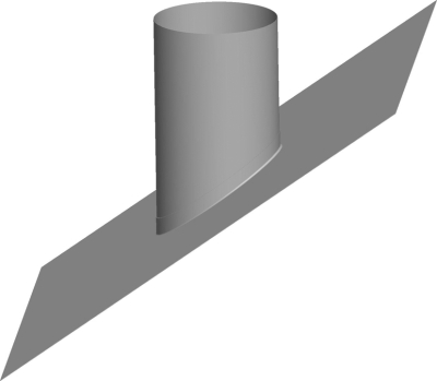Wolf Дымоход Колпак на кровлю DN255 40-45°с гибким фартуком, нержавеющая сталь
