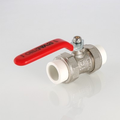 Valtec Кран латунный с PPR муфтами, 32мм  