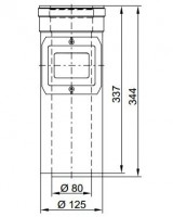 Viessmann Ревизионный элемент прямой 80/125 LAS (7198598)