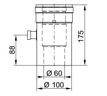 Viessmann Конденсатосборник вертикальный 60/100 LAS (7197769)