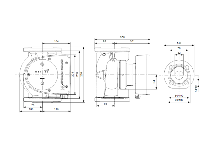 Циркуляционный насос Grundfos MAGNA1 32-120 F  