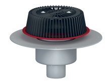 HL 62.1PSafe/7 Кровельная воронка для аварийного водостока, для ПВХ мембран, с электрообогревом U=230B, мощность 10-30Вт, DN75