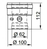 Viessmann Коаксиальный присоед. элемент котла 60/100 LAS (7197742)