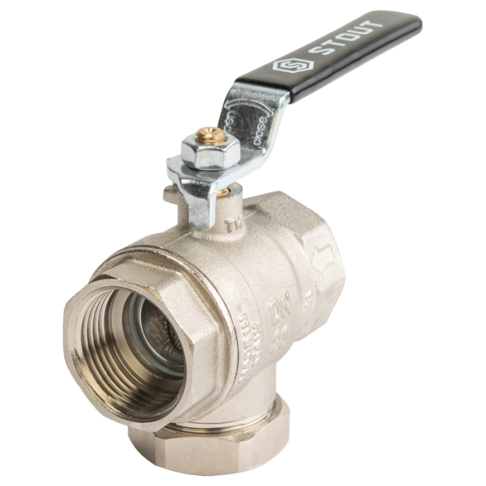 Stout Кран шаровой с фильтром 3/4  