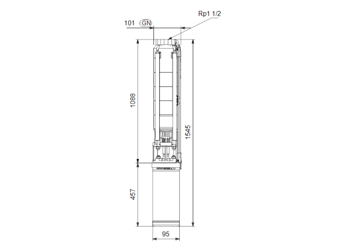 Скважинный насос Grundfos SP 7-17N (380В)  