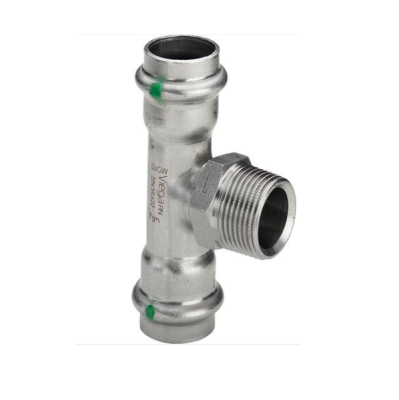 Viega Тройник пресс-Н 35х3/4х35 нерж.