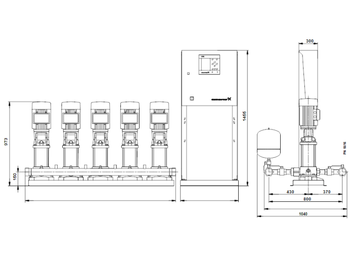 Насос для повышения давления Grundfos HYDRO MPC-F 5CR10-9  