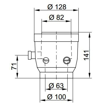 Viessmann Коаксиальный присоед. элемент котла 80/125 LAS (7198586)  