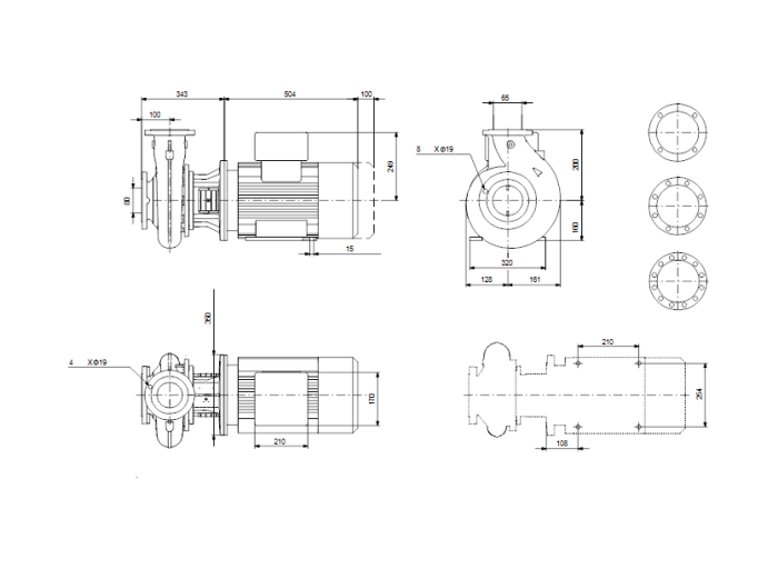  Поверхностный насос Grundfos NB 65-160/173 A-F2-A-BAQE  