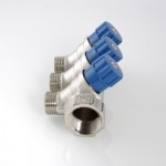 Коллектор Valtec Коллектор с регул. вентилями, 1"х3 вых. 1/2" нар.  