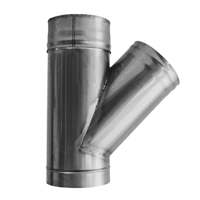 Одностенный дымоход Дымофф Тройник 135 130 AISI304 0.5мм