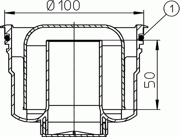 HL 0510.7E Сифон для трапов HL 510 и 310  