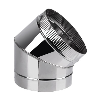 Одностенный дымоход Дымофф Колено (голое) 135 110 AISI430 0.5мм