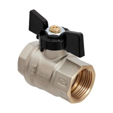 Кран шаровой Hoobs ORION ВР/ВР 3/4'' ручка-бабочка чёрного цвета