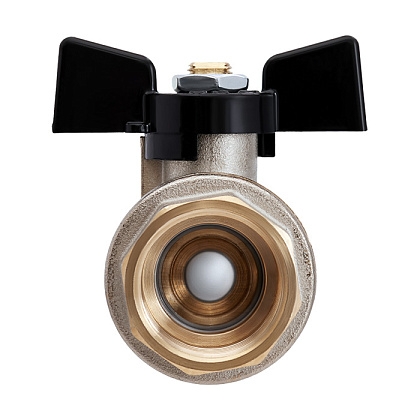 Кран шаровой Hoobs ORION ВР/ВР 3/4'' ручка-бабочка чёрного цвета  