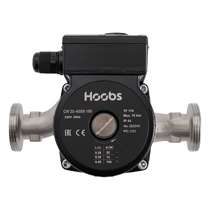 Насос циркуляционный Hoobs CW 25-60SN 180мм 100Вт 1х220В 50Гц (корпус нерж.сталь)  