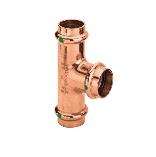 Viega Тройник пресс 28x18x22 медь  