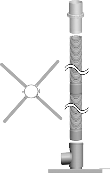 Wolf Дымоход Комплект гибкого дымохода C93x DN110/160 для монт. в шахте (стар. арт.2651714)  