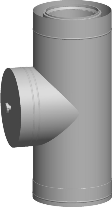 Wolf Дымоход Ревизия DN200/300 L:600 мм, для концентрической дымовой трубы, из нержавеющ. стали/поли  
