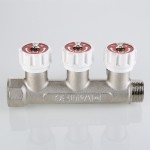 Коллектор Valtec Коллектор с регул. вентилями, 3/4х2 вых. 1/2 нар. (на подающий трубопровод)  