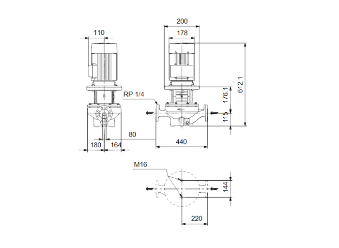 Насос для повышения давления Grundfos TP 80-90/4  