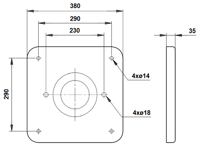 Grundfos Основание для TP/TPE (Service kit base plate cpl. TP/TPE) серия 300