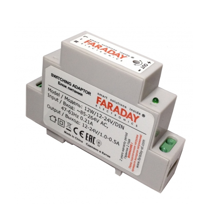 Эван Блок питания FARADAY 12W/12-24V/ DIN-рейка  