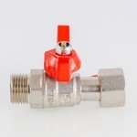 Valtec Кран шаровой для подключения манометра, 1/2"нар -1/4"вн.  