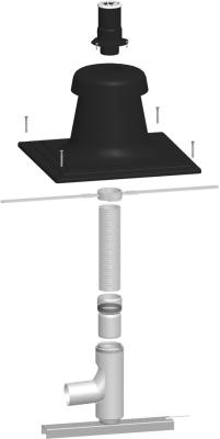 Wolf Дымоход Комплект гибкого дымохода C93x DN60/100 для монт. в шахте (старый арт. 2651787)