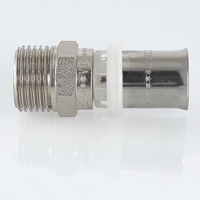 Valtec Соединитель пресс с переходом на нар. р. 16х3/4  