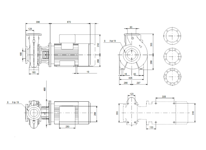 Насос для повышения давления Grundfos NB 80-400/397 AF2ABQQE  